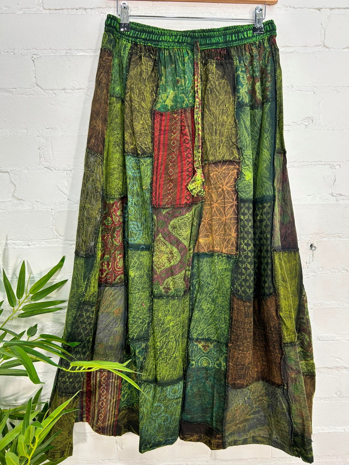 Patchwork Long Skirt