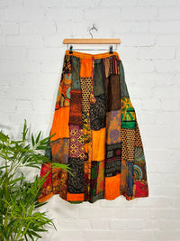Patchwork Long Skirt