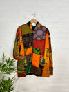 Patchwork Hooded Zip Jacket