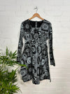 Celestial Print Long Sleeve Dress