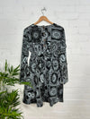 Celestial Print Long Sleeve Dress