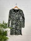 Celestial Print Long Sleeve Dress