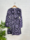 Celestial Print Long Sleeve Dress