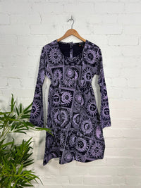 Celestial Print Long Sleeve Dress