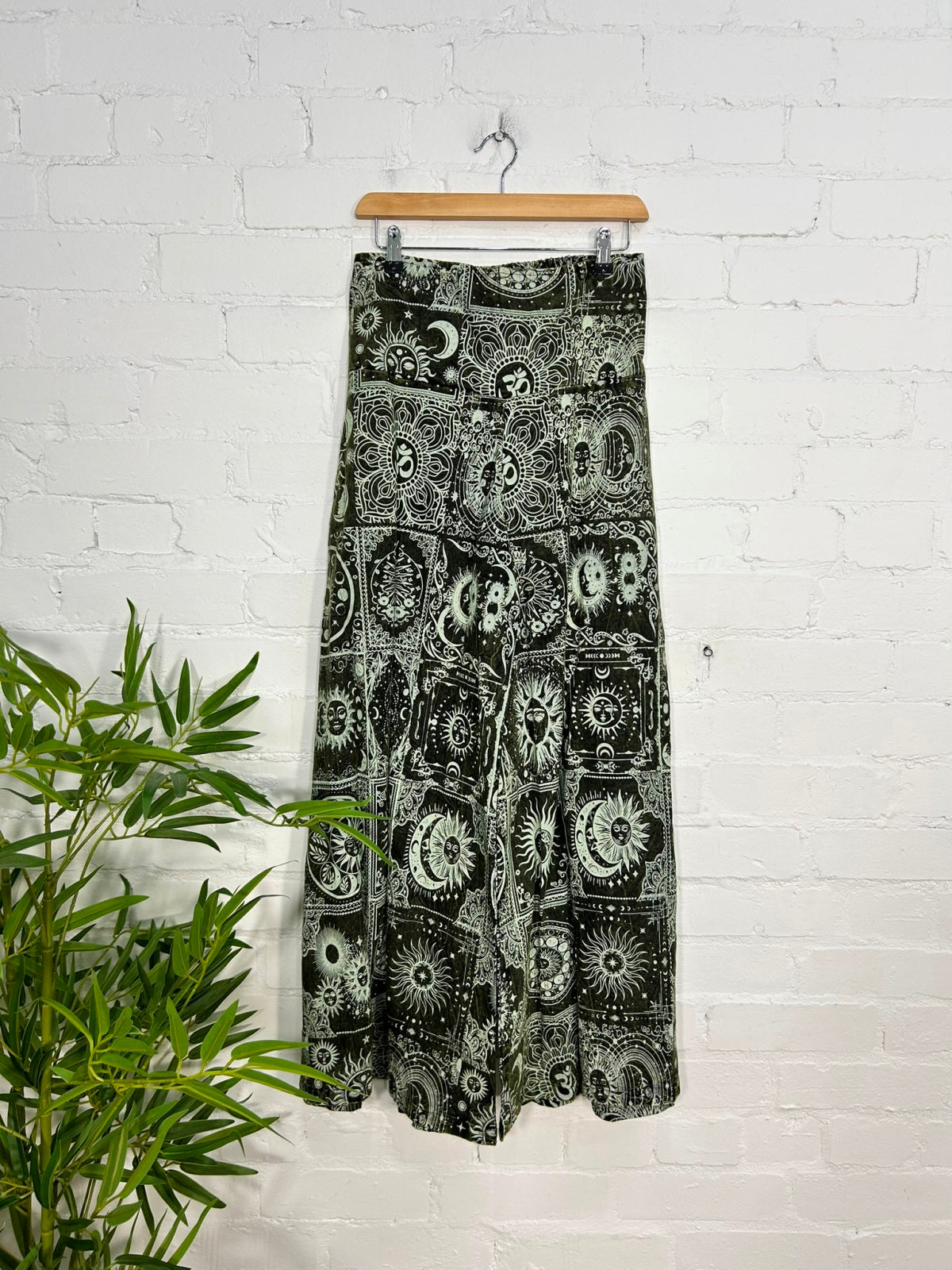 Celestial Print Wide Leg Trousers