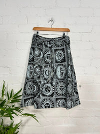 Celestial Print Midi Skirt