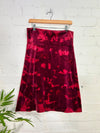 Tie Dye Velvet Midi Skirt