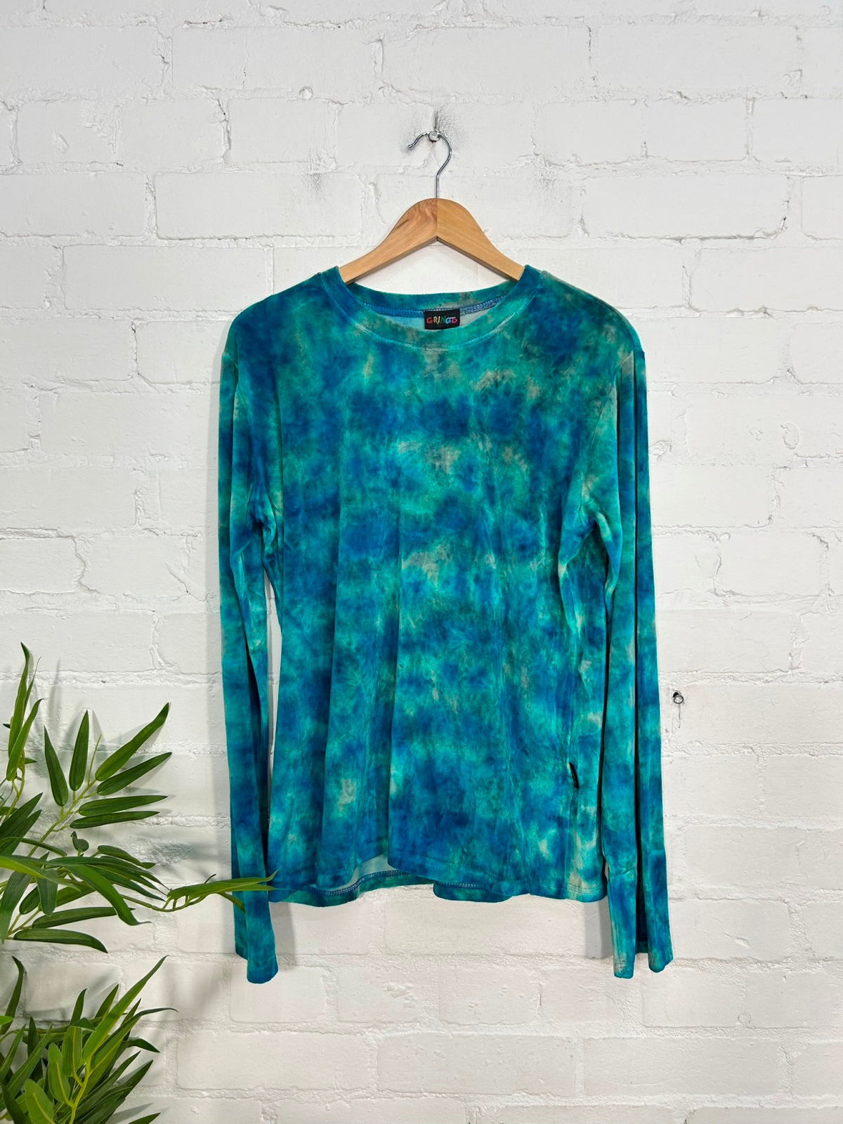 Tie Dye Velvet Long Sleeve Top