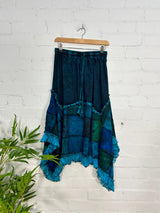 Funky Patchwork Midi Skirt