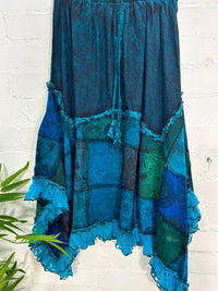 Funky Patchwork Midi Skirt