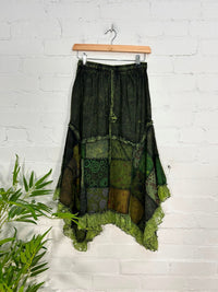 Funky Patchwork Midi Skirt