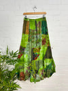 Long Tie Dye Patchwork Skirt