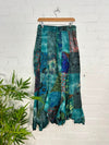 Long Tie Dye Patchwork Skirt