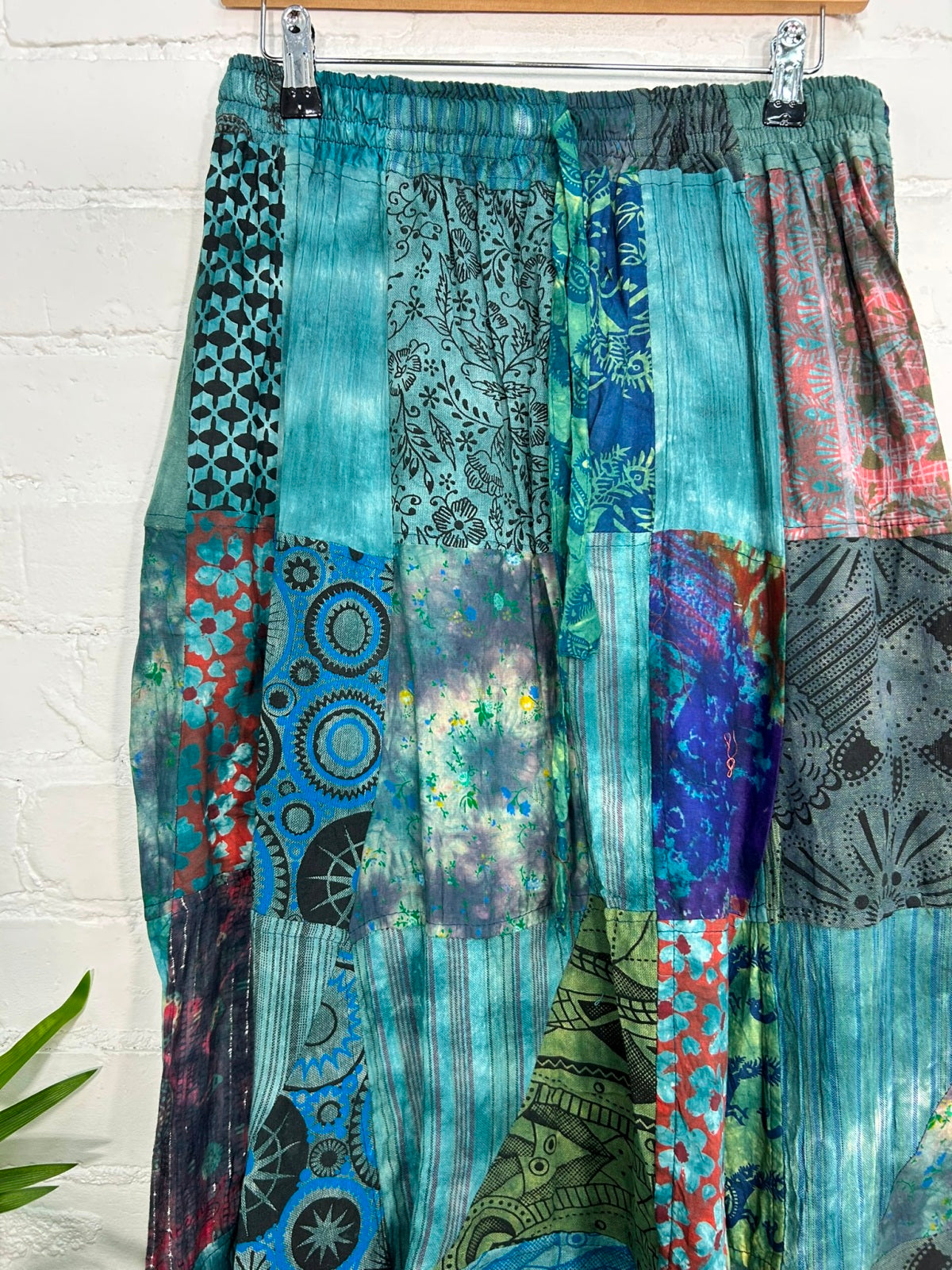 Long Tie Dye Patchwork Skirt