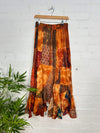 Long Tie Dye Patchwork Skirt