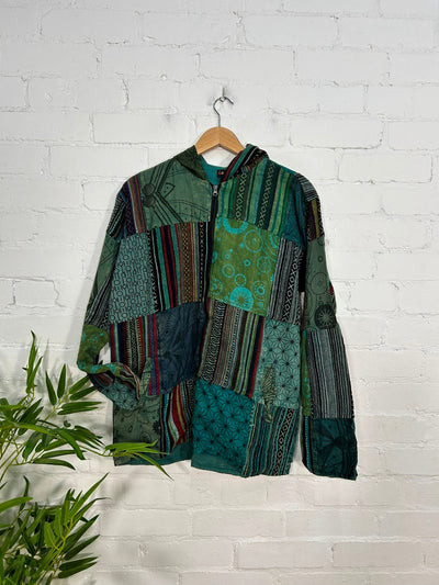 Gheri Patch Hooded Zip Jacket
