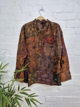 Overdyed Mushroom Patch Grandad Shirt