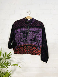 Soft Blanket Zip Crop jacket