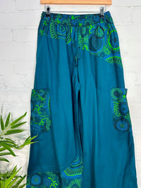 Screen Print Wide Leg Trousers