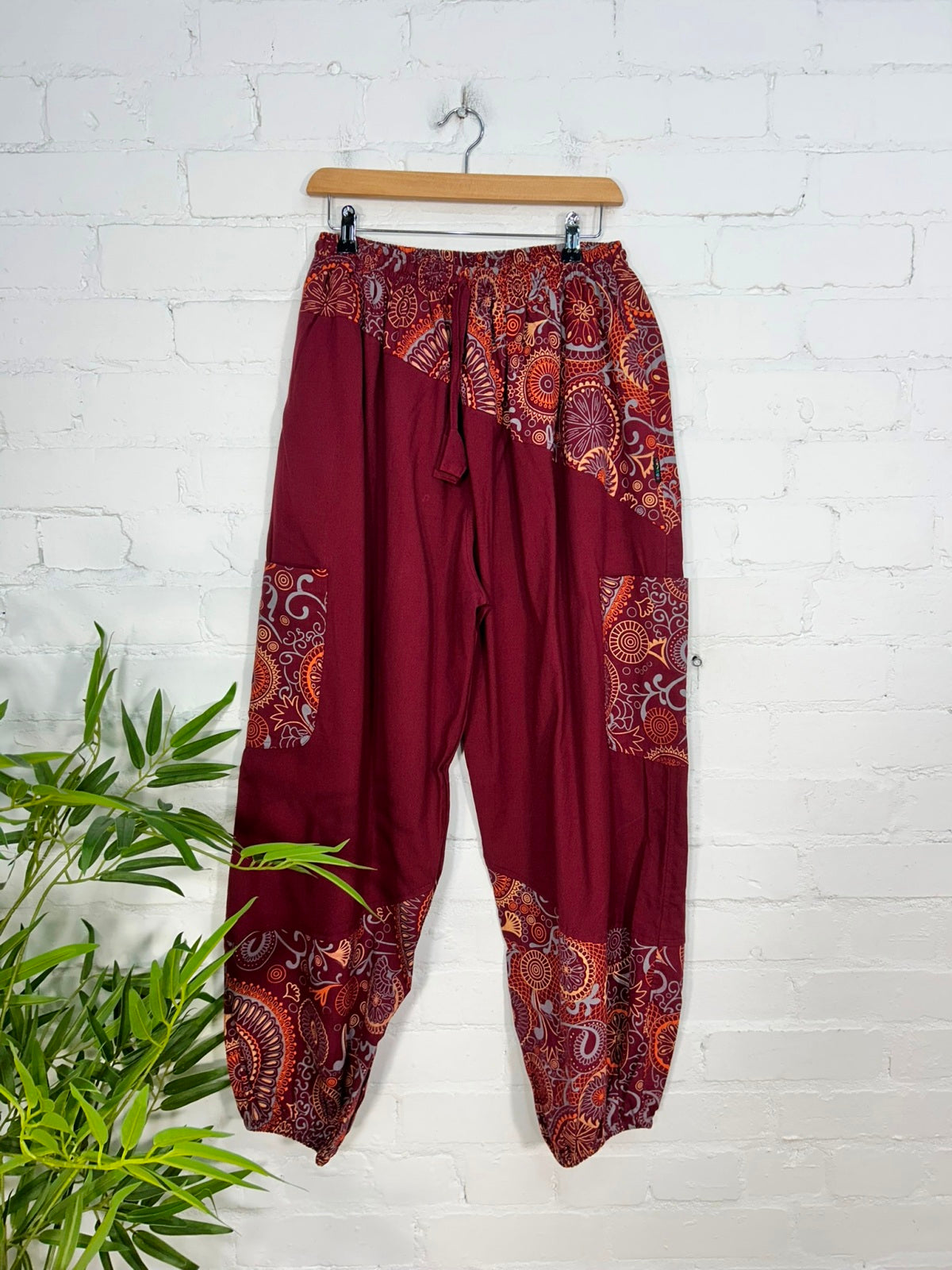 Screen Print Wide Harem Trousers