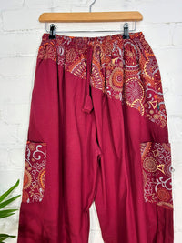 Screen Print Wide Harem Trousers