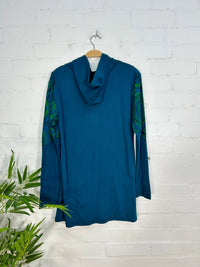 Screen Print Long Hooded Jumper