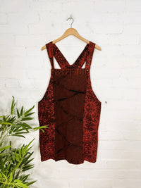 Sun Print Stonewash Short Dungaree Dress