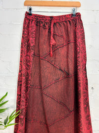 Sun Print Stonewash Long Skirt