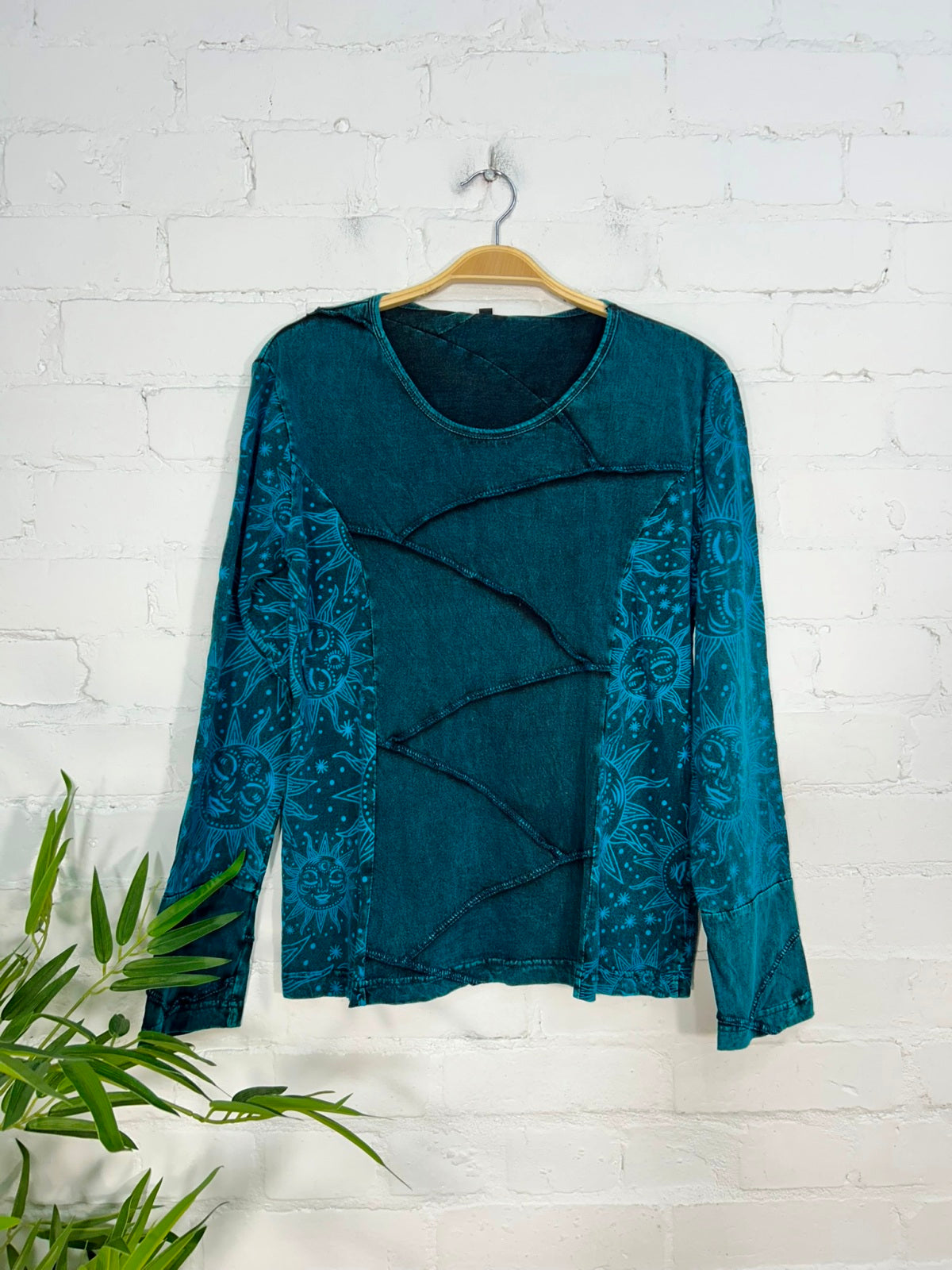 Sun Print Stonewash Long Sleeve T-Shirt