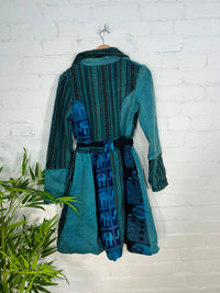 Patchwork Gheri Belted Coat