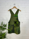 Patchwork Gheri Short Dungaree Dress