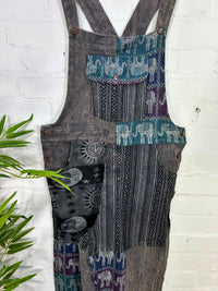 Patchwork Gheri Dungarees