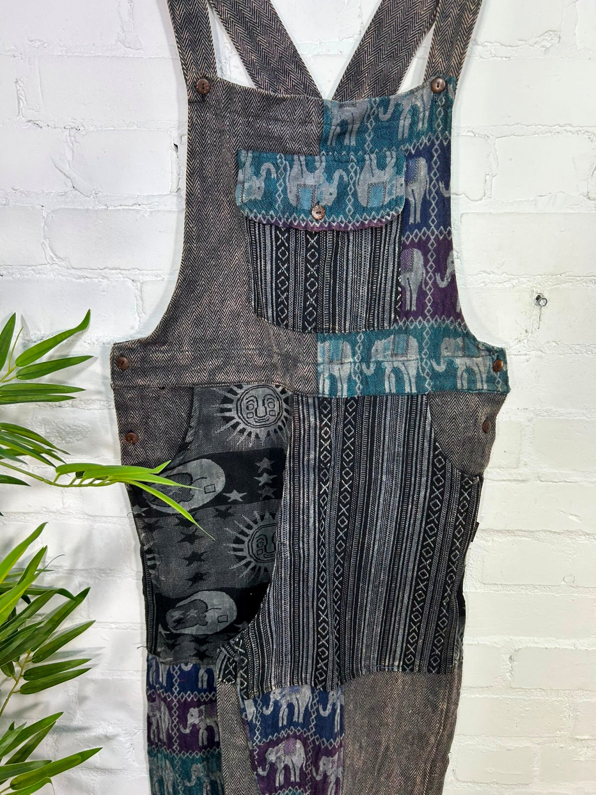 Patchwork Gheri Dungarees