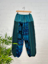 Elephant and Celestial Gheri Harem Trousers