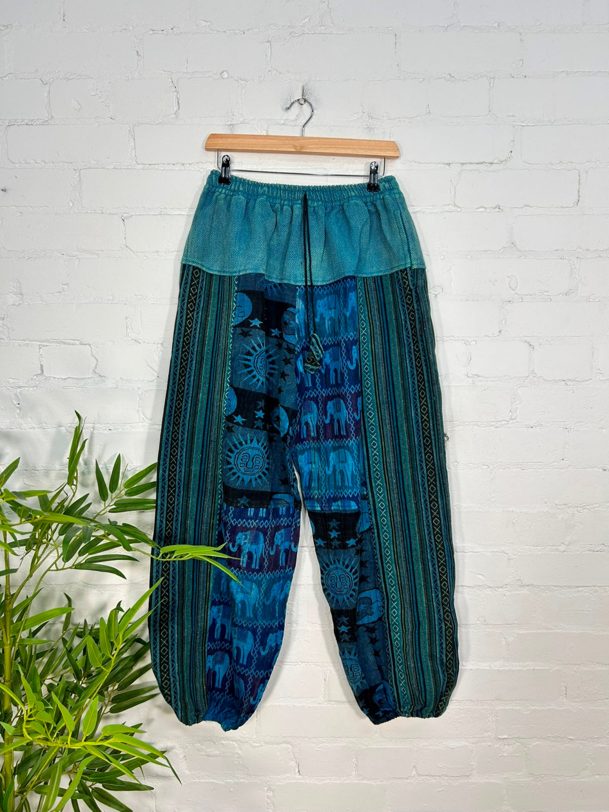 Elephant and Celestial Gheri Harem Trousers