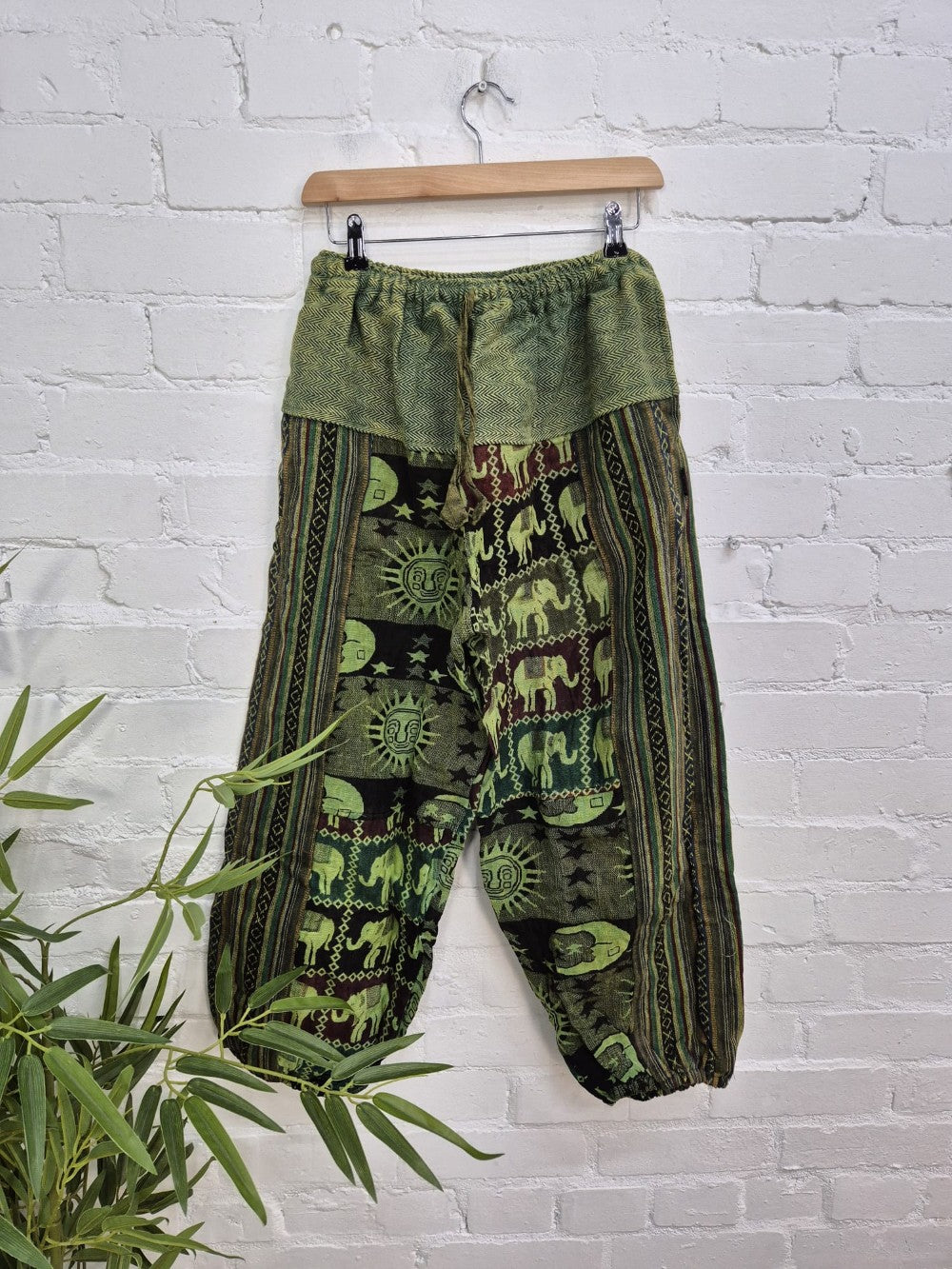 Elephant and Celestial Gheri Harem Trousers