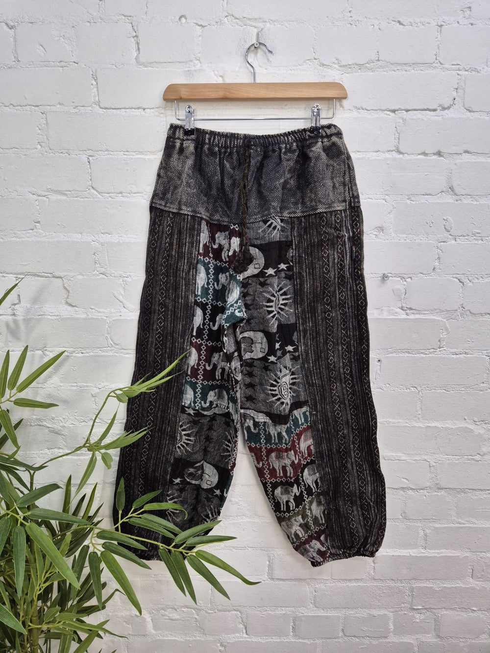 Elephant and Celestial Gheri Harem Trousers