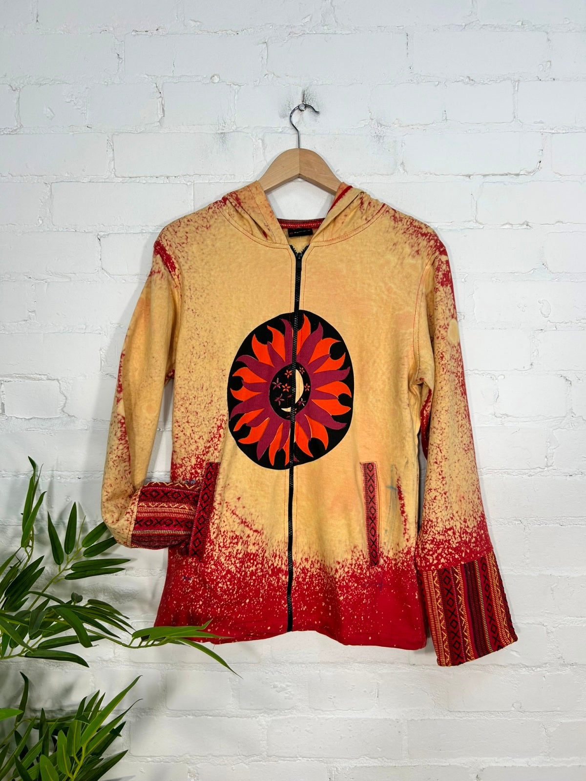 Tie Dye and Gheri Zip Hood jacket