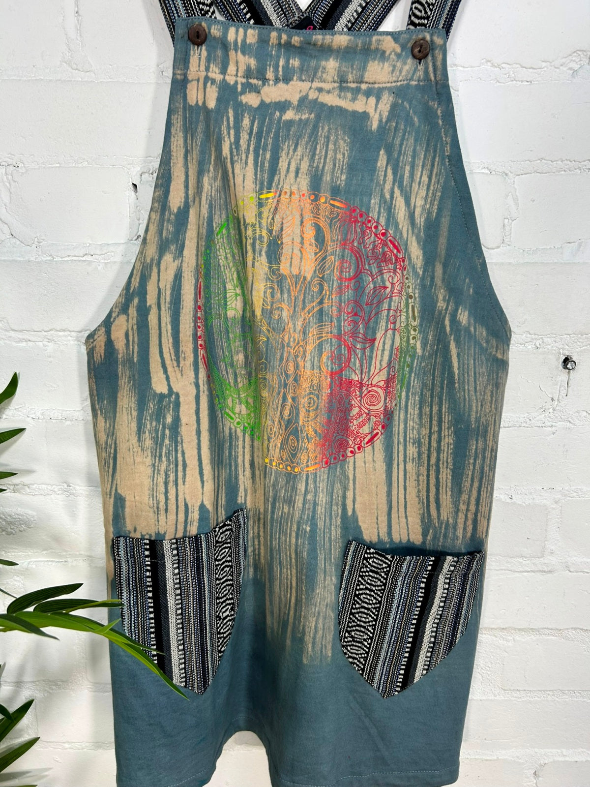 Tie Dye and Gheri Short Dungaree Dress