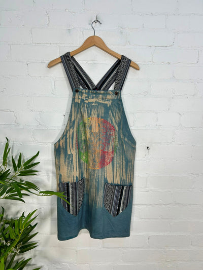 Tie Dye and Gheri Short Dungaree Dress