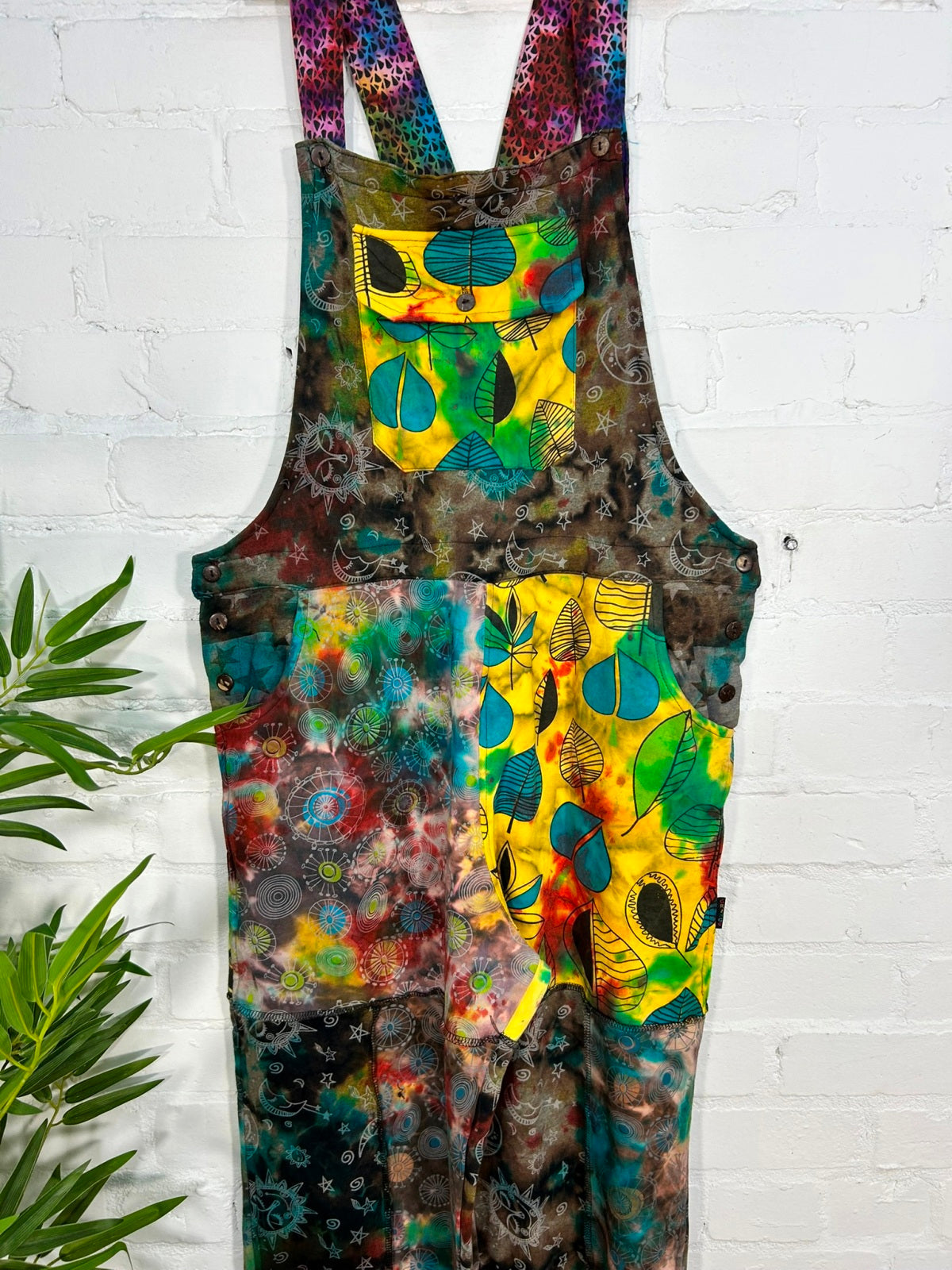 Bright Multi Patch Dungarees