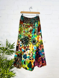 Bright Multi Patch Long Skirt