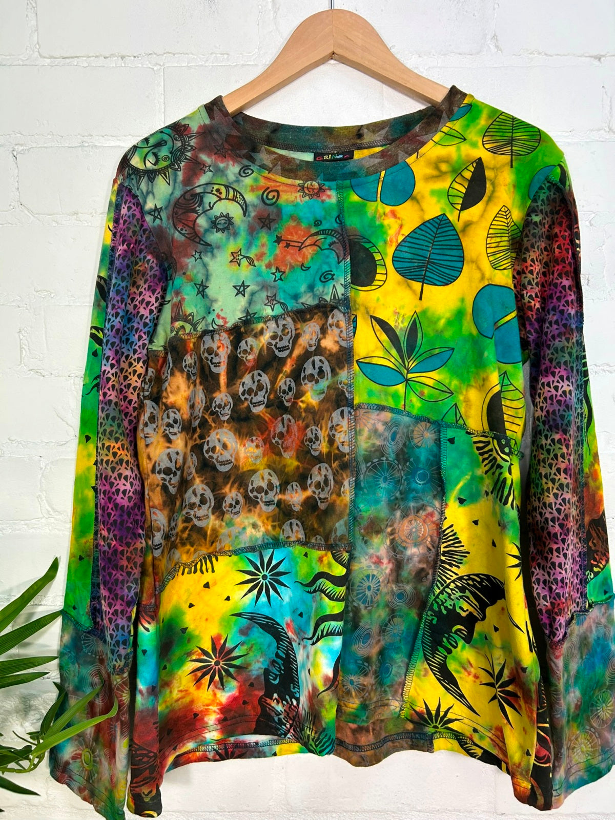 Bright Multi Patch Long Sleeve Top