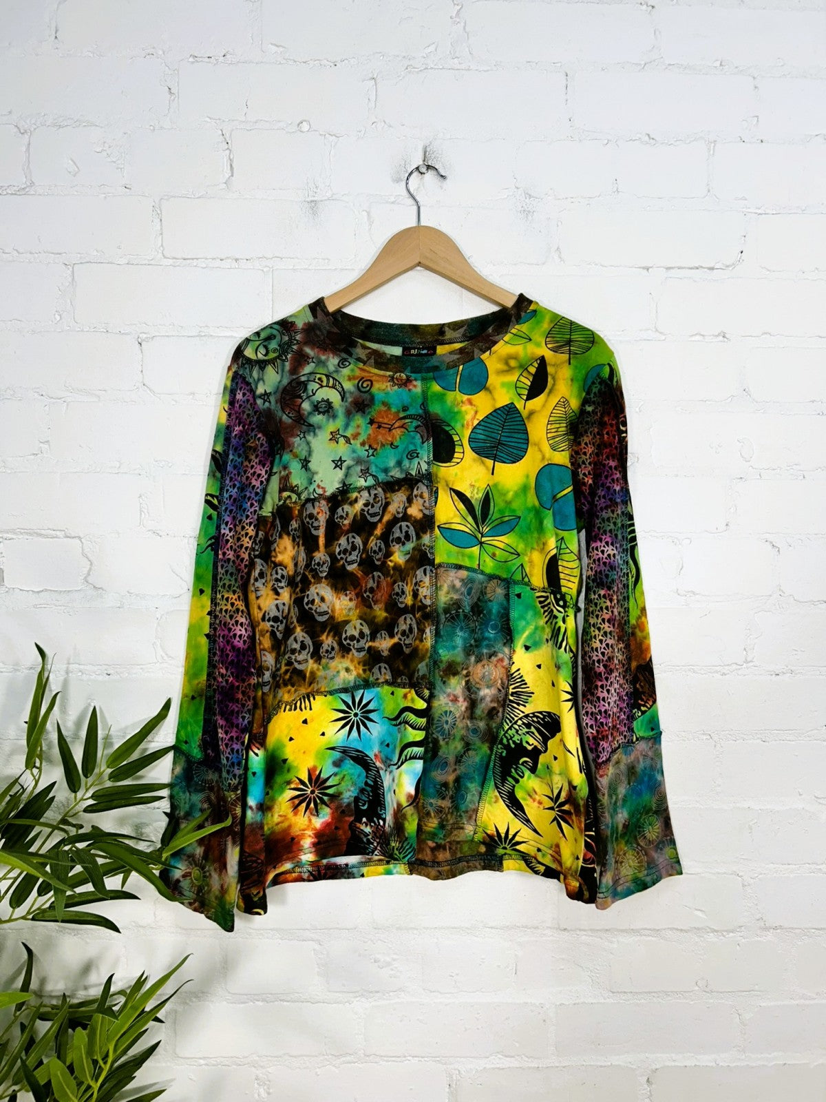Bright Multi Patch Long Sleeve Top