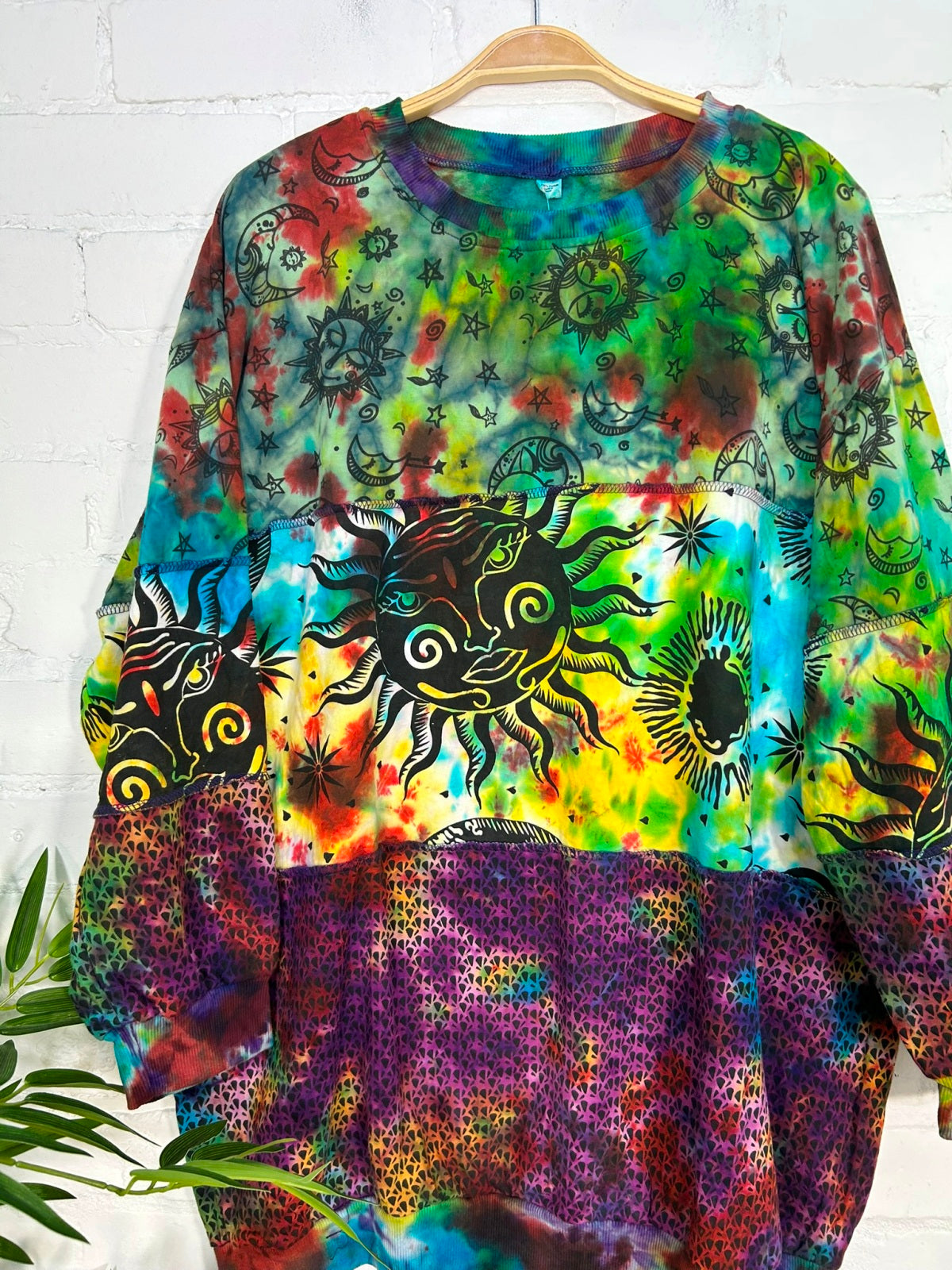 Bright Multi Patch Oversized Jumper