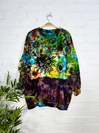 Bright Multi Patch Oversized Jumper