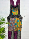 Dark Multi Patch Dungarees