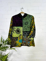Dark Multi Patch Zip Hood Top