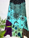 Dark Multi Patch Long Skirt
