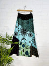 Dark Multi Patch Long Skirt